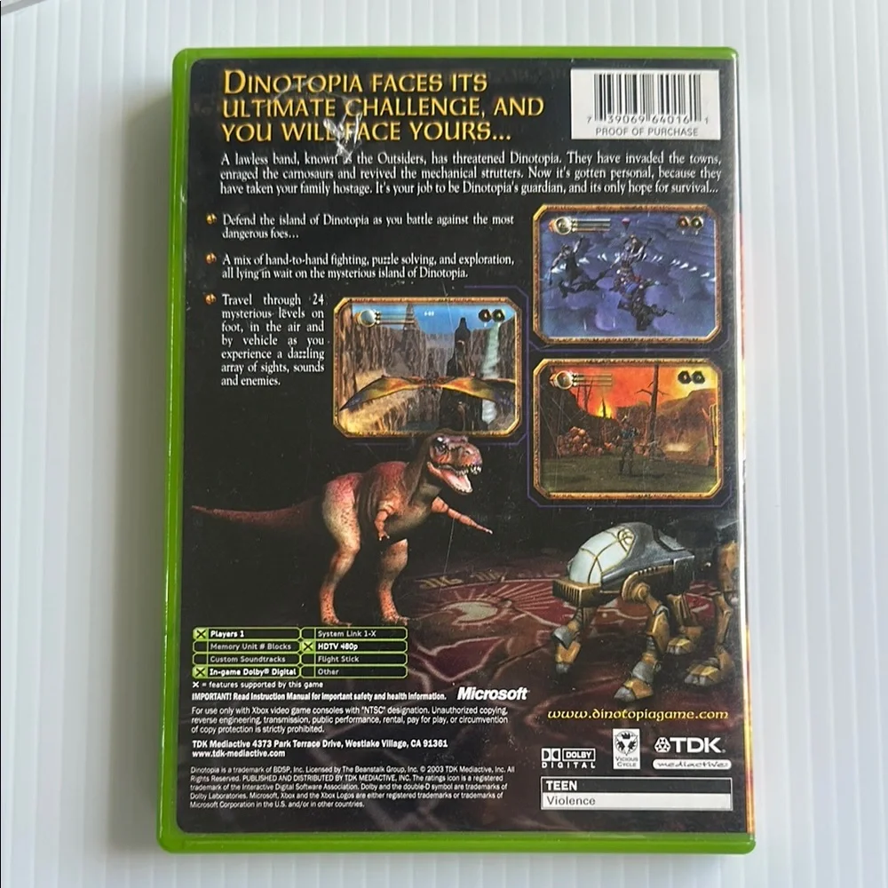 Pre-Owned Dinotopia: The Sunstone Odyssey for Xbox - Green Case with Manual